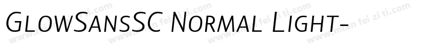 GlowSansSC Normal Light字体转换